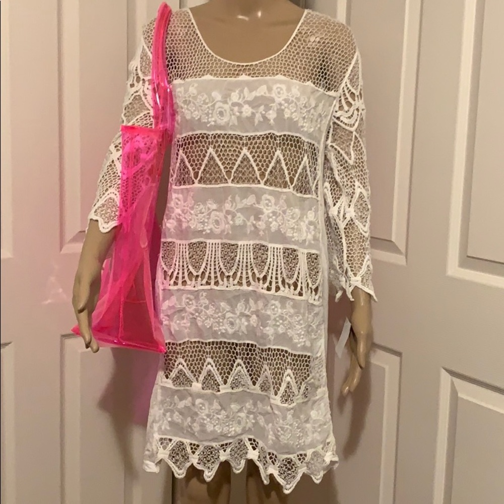 Brand NWT Bohemian White Cover Ups Lace Summer